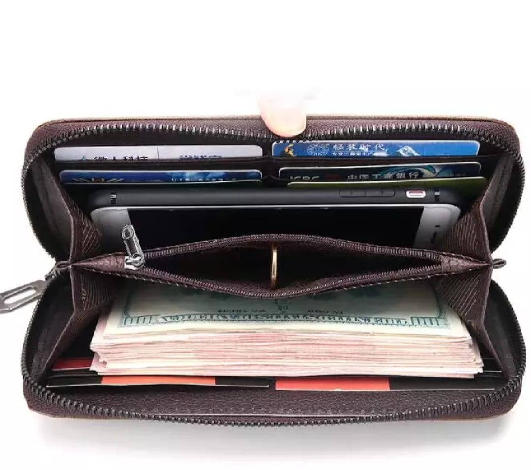 Soft Synthetic Leather Weixier Long Mobile and Money Wallet for Men