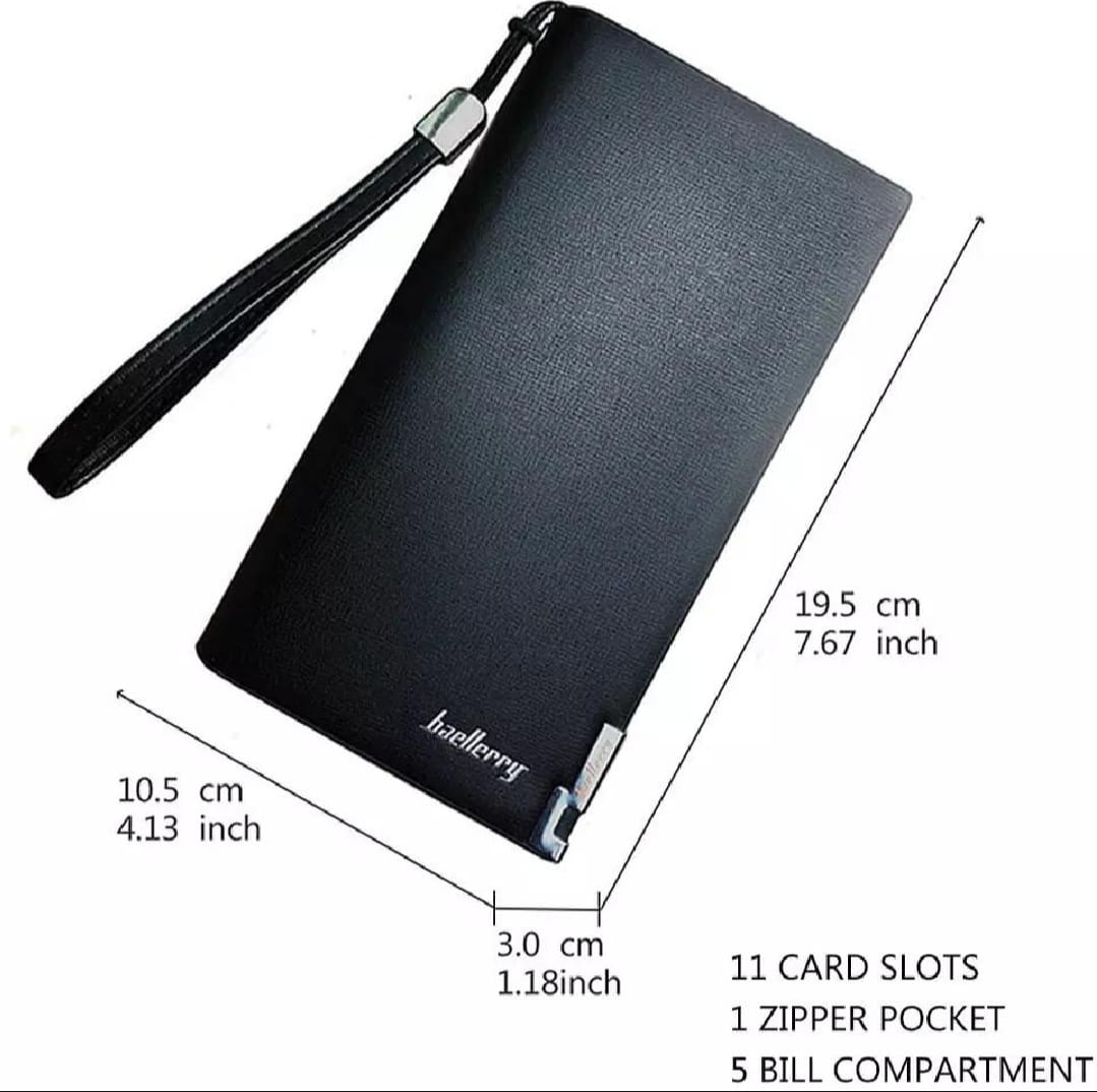 Men’s Long Slim Wallet Microfibre Leather Long Purse - Ultra Slim and Business Luxurious & Finest Quality