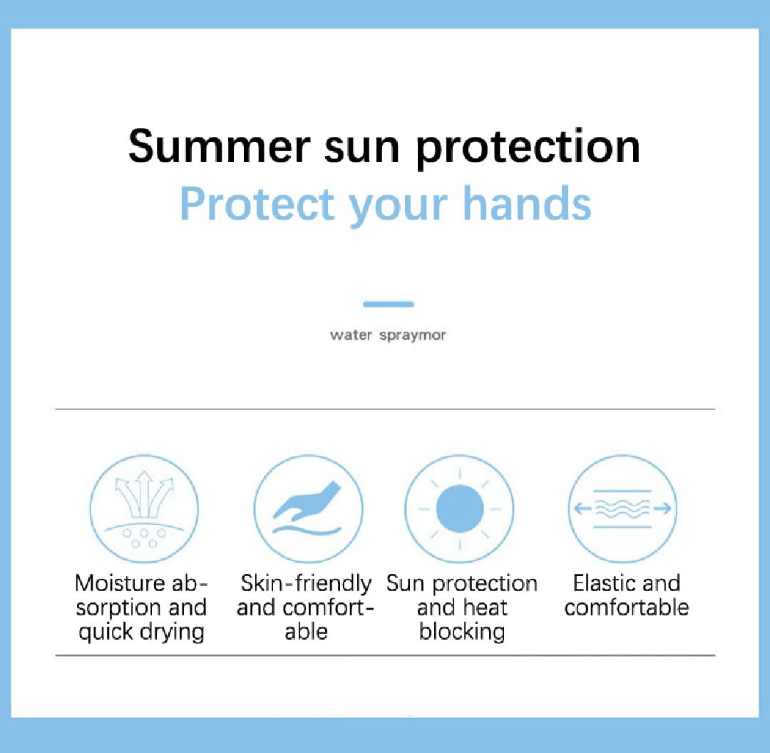 Outdoor Men & Women Cycling Driving Sunscreen Thin Sun Protection Ice Silk Anti-UV Gloves