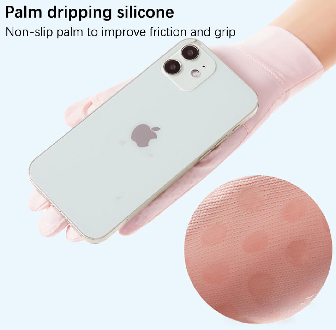 Outdoor Men & Women Cycling Driving Sunscreen Thin Sun Protection Ice Silk Anti-UV Gloves