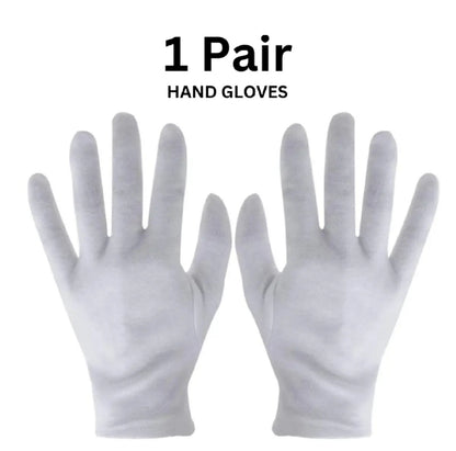 White Cotton Summer Hand Gloves for Men & Women