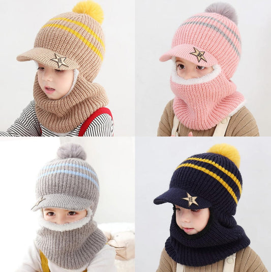 Thickening Face Warm Cycling Protection Fashion Cowl Children's Hat