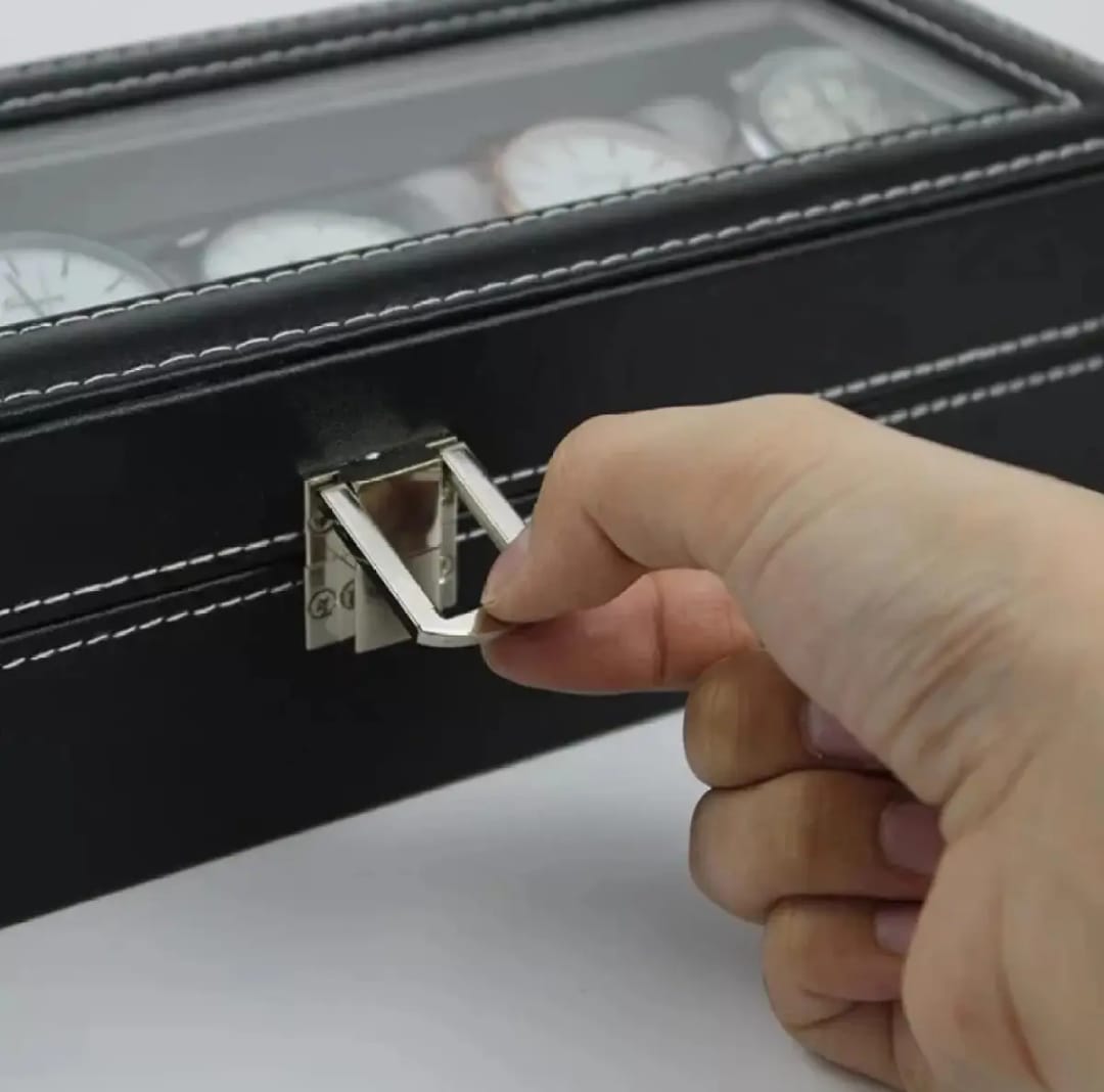 Leather Watch Box Case Holder Organizer Storage Box for Watches Display Best Gift 6/10/12 Grid