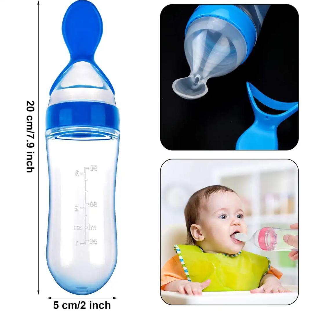 Pack of 4 Baby Silicone Spoon Feeder - Fruit Pacifier - Knee Pads - U Shape Brush