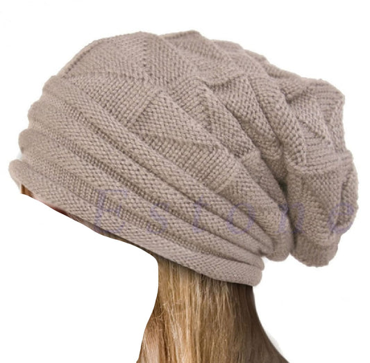 Winter Hat Long Size Knitted Cap High Quality Casual Beanies For Men & Women Solid Bonnet Cap