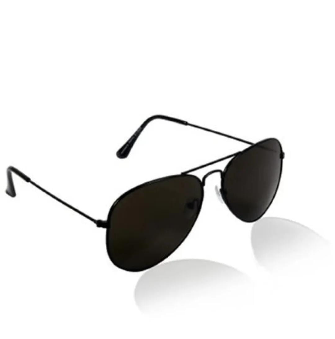 Black Aviator Metal Frame Sunglasses