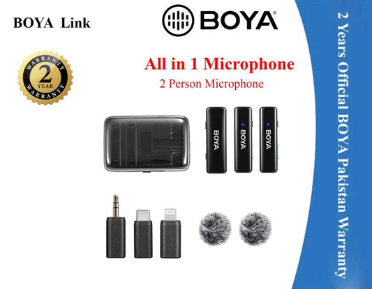 BOYA LINK All in Microphone For Andrioad I_phone or Type C Mobile Phones