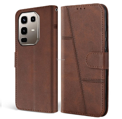Book Cover for Infinix Note 50 4G / Note 50 Pro 4G Retro PU Wallet Case Flip Clasp Stand Cards Holder Casing