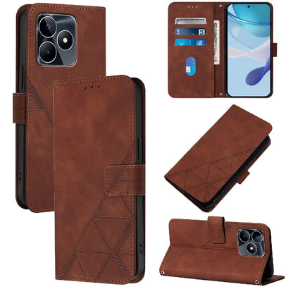 Phone Case for Realme C63 / C61 / Narzo N63 - PU Leather Book Cover Case - Wallet Case Card Slot Design