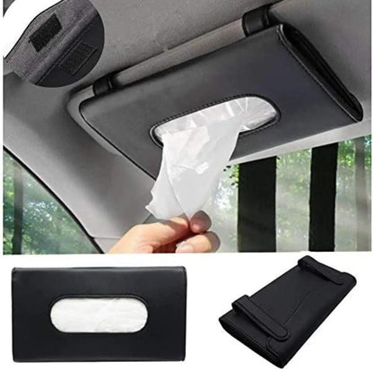 Premium Quality Sun Visor Car Tissue Box Holder with 50 FREE Tissues - Vehicle Tissue Dispenser