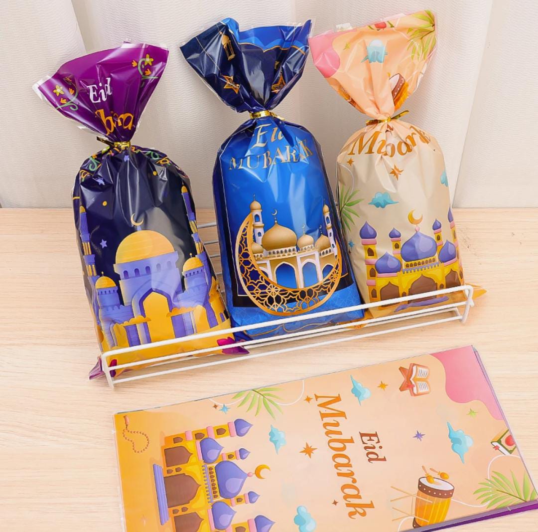 Eid Mubarak Plastic Candy Cookie Gift Packing Pouch