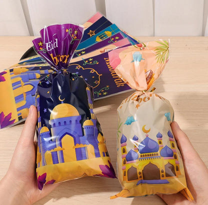 Eid Mubarak Plastic Candy Cookie Gift Packing Pouch