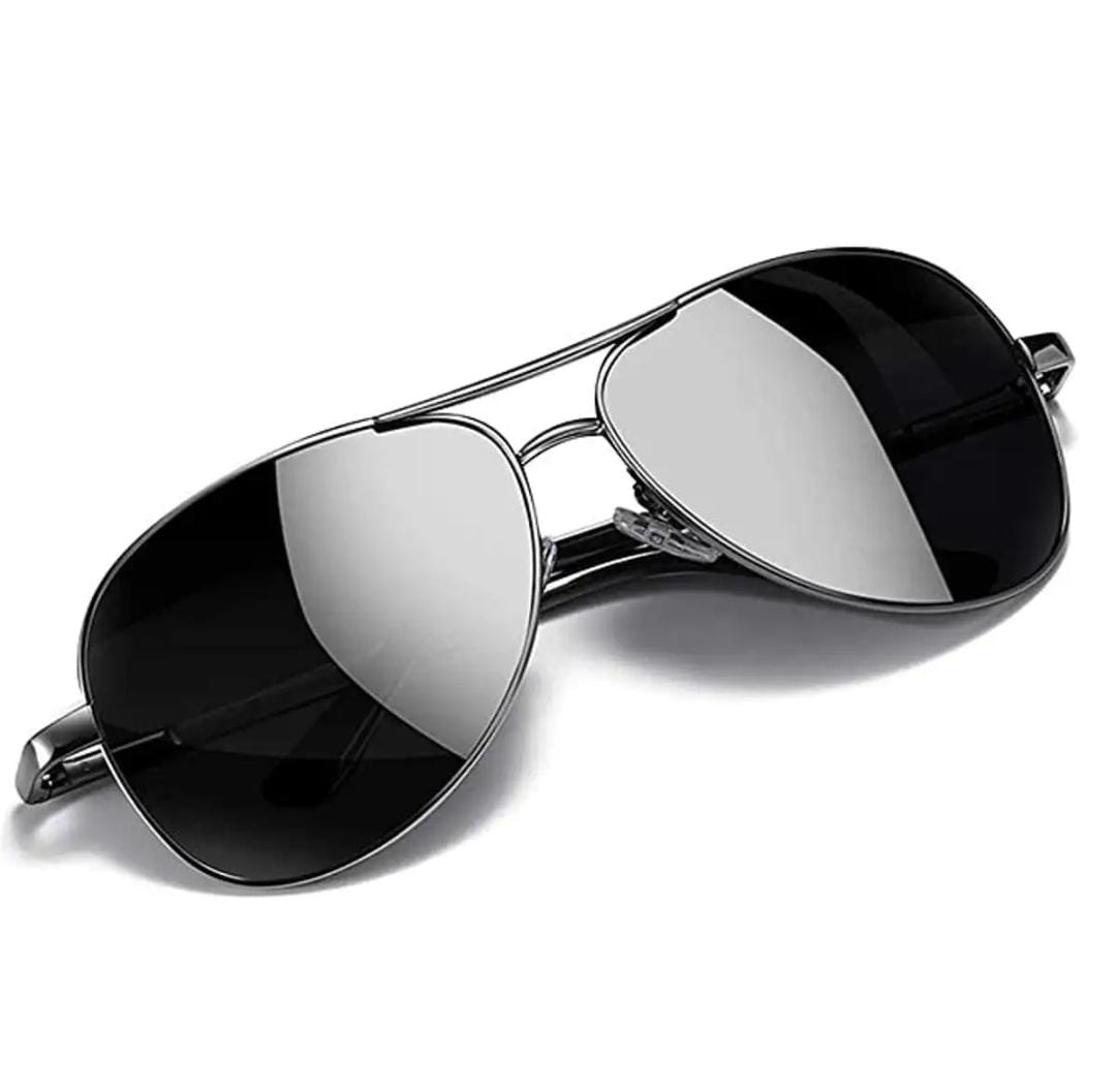 BLACK Men's Aviator Polarized Sunglasses Black Frame Black Lens For Men