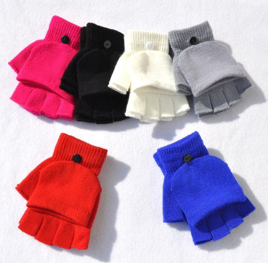 Women Men Winter Knitted Wool Thicken Warm Gloves