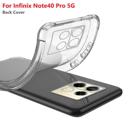 Infinix Note 40 Pro 5G Back Cover Bumper Transparent Soft Clear Silicon Jelly Back Case