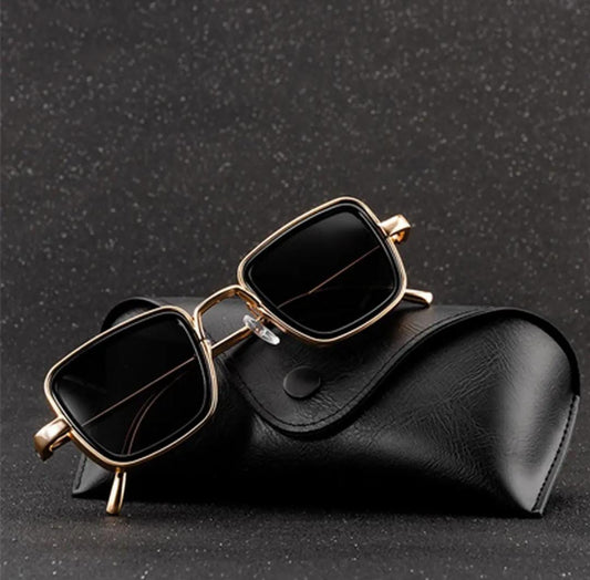 Original Metal Frame Sunglasses for Men Square Retro Cool Sun Shades Steampunk Style Sunglasses