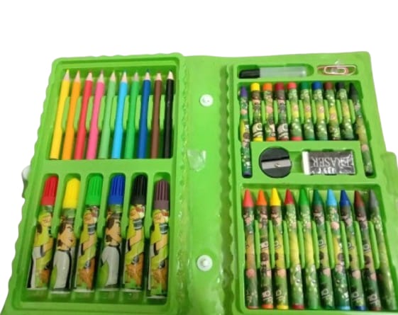 Boys & Girls 42 PCS Multi Colouring Kit/Set With Button Box