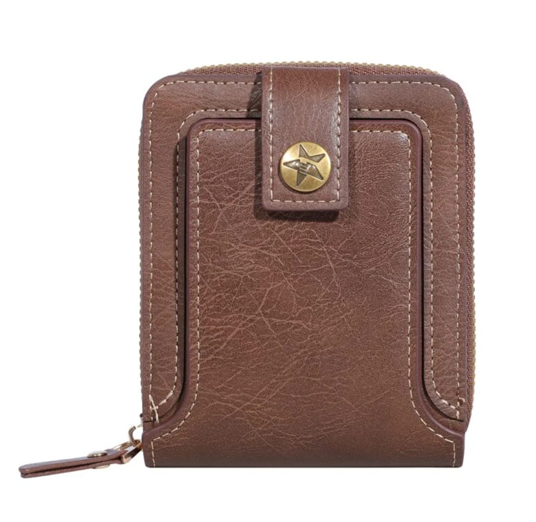 Men's Zipper Buckle, Credit Card Card Holder, Zipper Coin Storage Zipper Button Closure Business Wallet