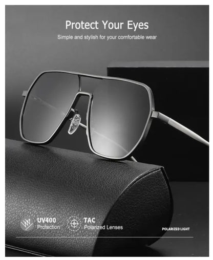 Sunglasses Large Frame Double Beam Sunglasses TAC Polarized Sunglasses Unisex Fashion Sunglasses Driving Glasses Sunglasses Fashion Personality Sunglasses UV400 Protection Clean Vision for Men Women