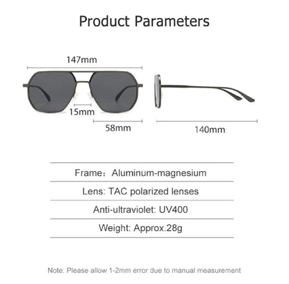 Sunglasses Large Frame Double Beam Sunglasses TAC Polarized Sunglasses Unisex Fashion Sunglasses Driving Glasses Sunglasses Fashion Personality Sunglasses UV400 Protection Clean Vision for Men Women