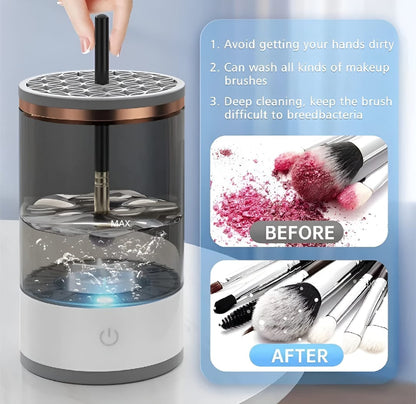 Automatic Makeup Brush Cleaning and Drying Stand Holder Electric Make Up Brush Cleaner Machine Quick Dry Tool