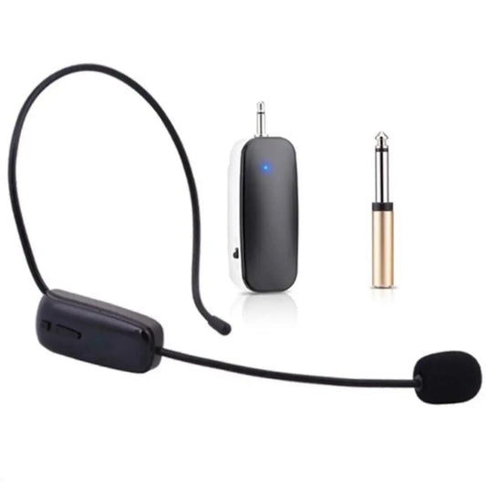 New 2 in 1 Handheld UHF Wireless Microphone Professional Head-Wear Mic Volume Amplifier for Masjid & meeting's etc.