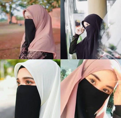 Niqab Patti Black with Elastic