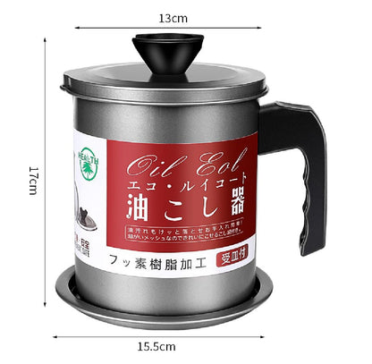 Oil Filter Pot Oil Strainer Pot Stainless Steel Grease Strainer Oil Storage Pot Oil Container