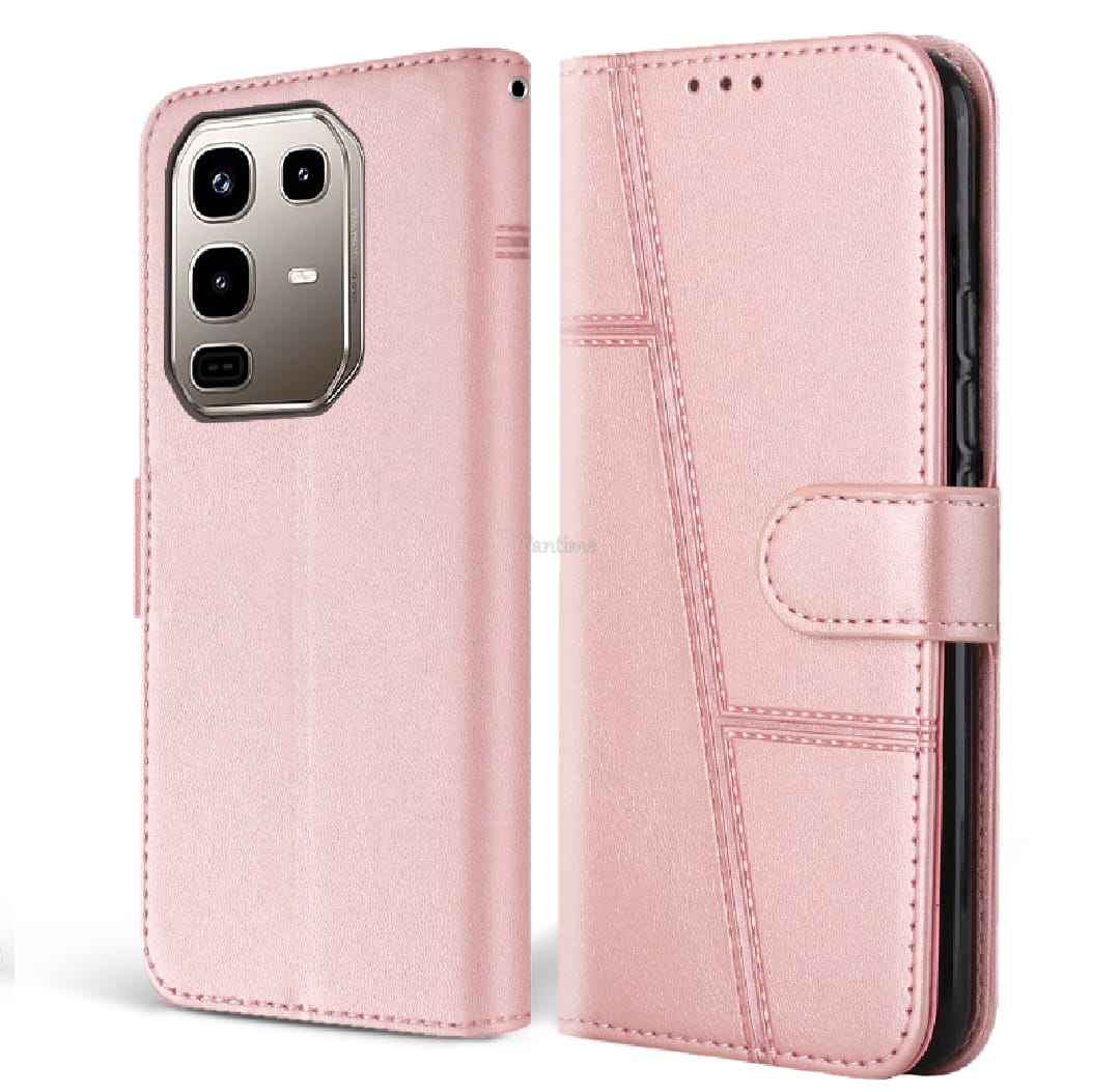 Book Cover for Infinix Note 50 4G / Note 50 Pro 4G Retro PU Wallet Case Flip Clasp Stand Cards Holder Casing