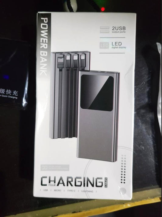 Axotic 66W Super Fast Charging Portable Powerbank 10000mAh 4 Cables