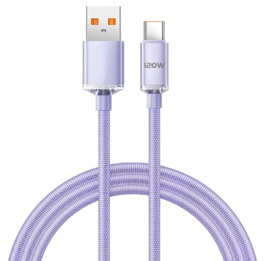 120W USB to Type C Cable Fast Charging Cord Quick Charge Phone Cables For Samsung Xiaomi Huawei Realme