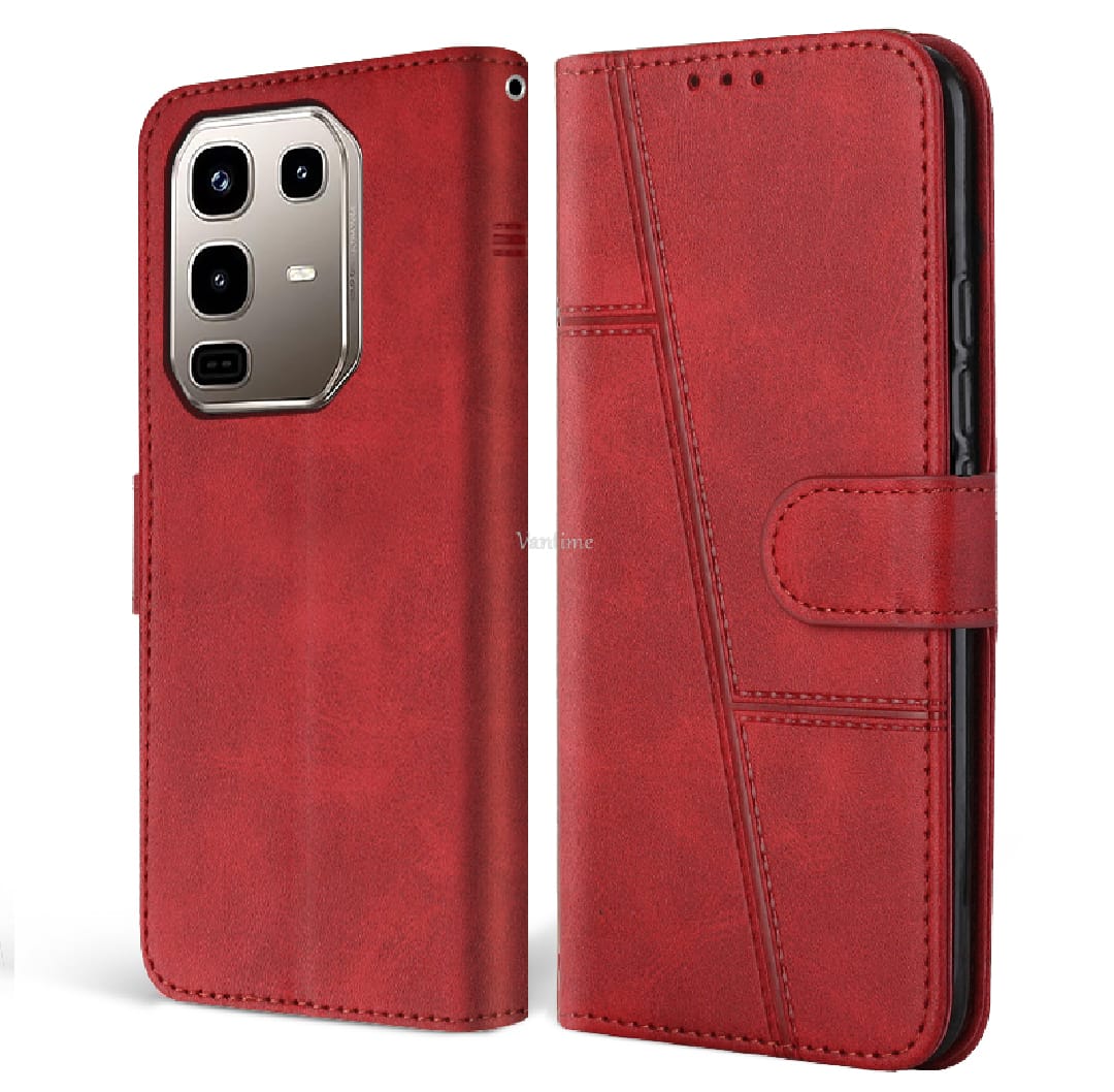 Book Cover for Infinix Note 50 4G / Note 50 Pro 4G Retro PU Wallet Case Flip Clasp Stand Cards Holder Casing
