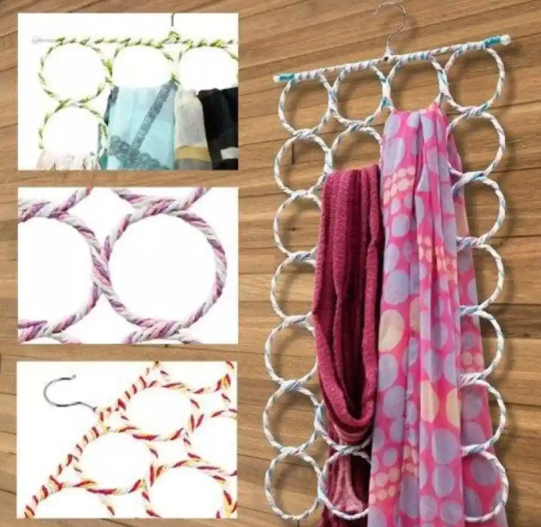 28 Holes Scarf Hanger for Hanging Scarf (Random Color)