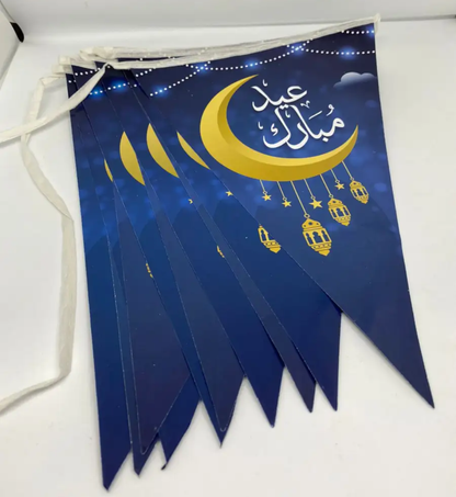 Pack of 10 Flags Eid Mubarak Flag for Home Decoration