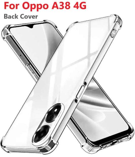 Oppo A38 4G Back Cover Bumper Transparent Soft Clear Silicon Jelly Back Case Imported