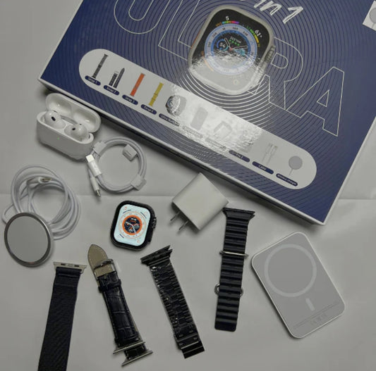 Combo Pack 10 In 1 Ultra Smart Watch With Alot More