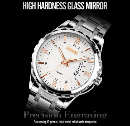 Business Fashion Quartz Stainless Steel Waterproof Casual Watches for Men