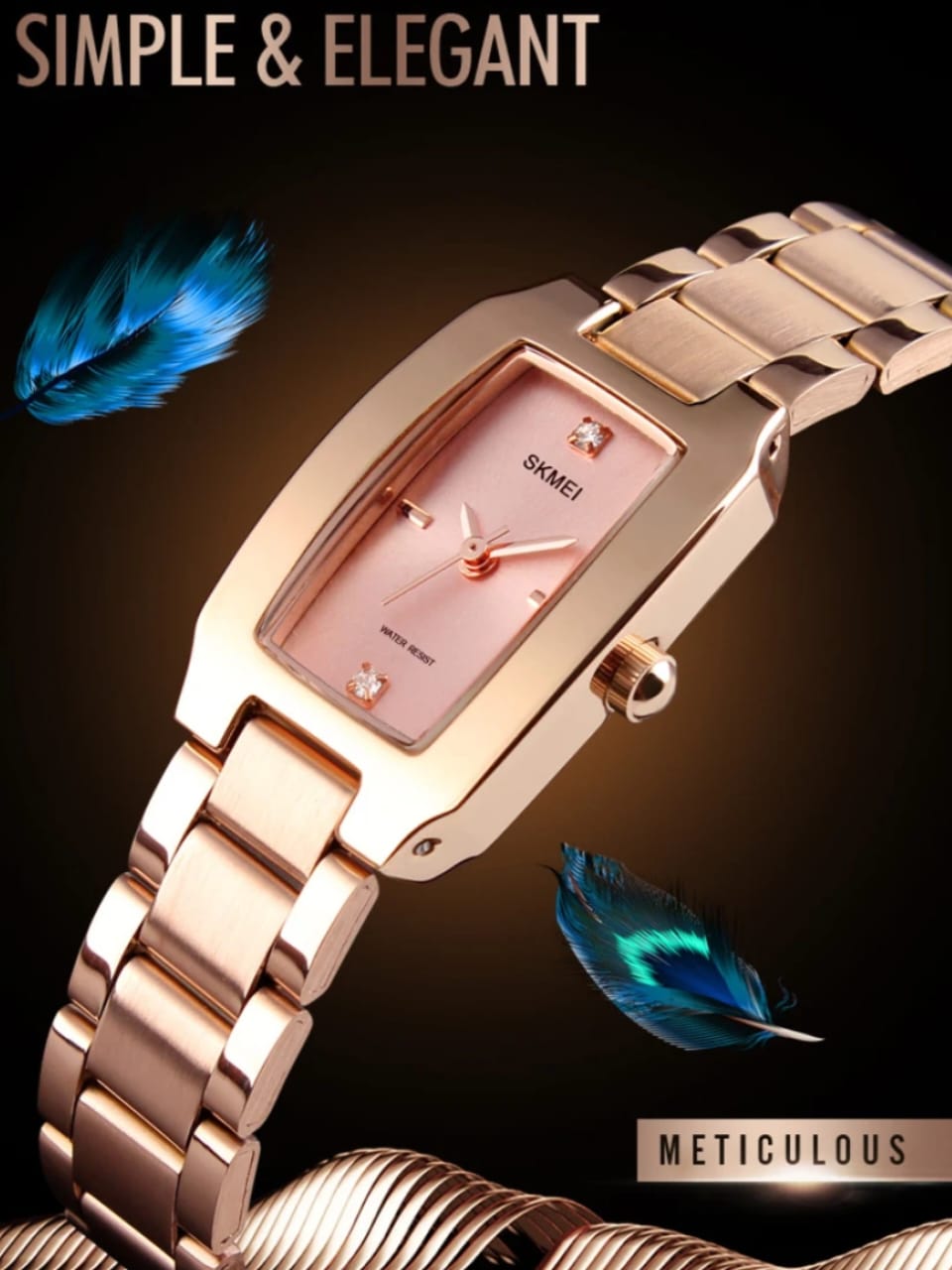 New Fashion Watches Quartz Waterproof, Stainless Steel Simple Elegant Wrist Watch for Girls