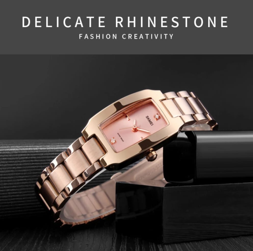 New Fashion Watches Quartz Waterproof, Stainless Steel Simple Elegant Wrist Watch for Girls