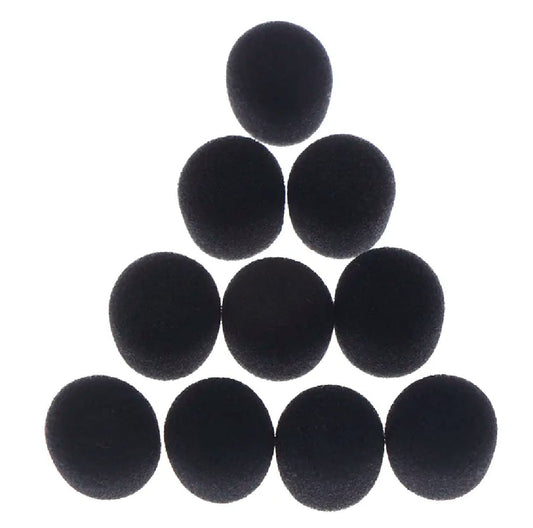 10pcs Practical Small Black Microphone Headset Windscreen Sponge Foam Mic Cover