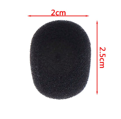 10pcs Practical Small Black Microphone Headset Windscreen Sponge Foam Mic Cover