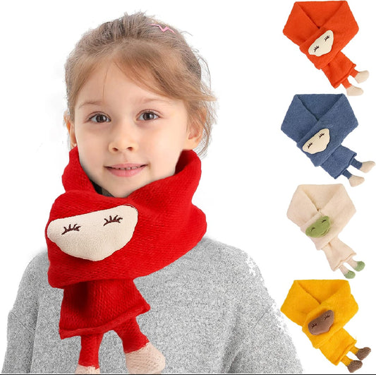 Boys Girls Outdoor Warm Scarf Solid Color Winter Children's Scarf Cute Soft Scarf Tide