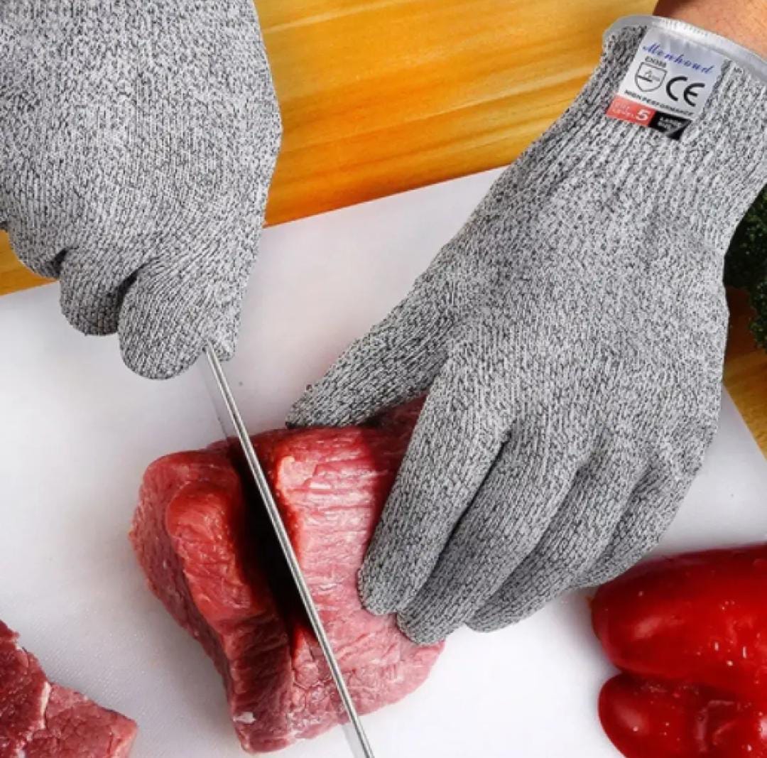 Anti-cut Gloves Safety Cut Proof Stab Resistant Stainless Steel Wire Metal Butcher Cut-Resistant Safety Hiking Gloves Kitchen Tool.