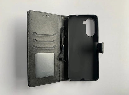 Book Cover for Vivo Y18/ Vivo Y03 PU Leather Flip Case/ Wallet Case/ Book Cover with Cards and Cash slots