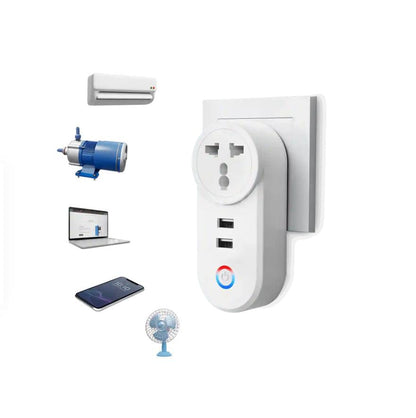 16A Universal Smart Plug with 2 Usb Port