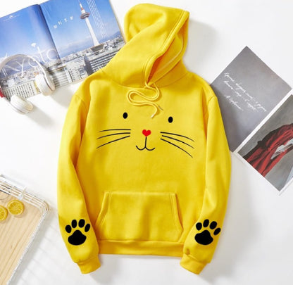 Pack of 1 Cute Cat Pullover Hoodie for Girls