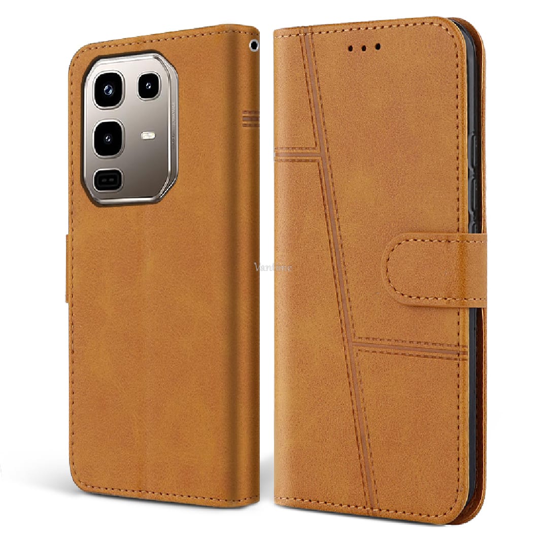 Book Cover for Infinix Note 50 4G / Note 50 Pro 4G Retro PU Wallet Case Flip Clasp Stand Cards Holder Casing