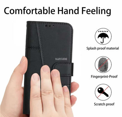 Book Cover for iPhone 14, 15 & 16 All Models PU Leather Wallet Case Flip Clasp Stand Cards Holder Casing