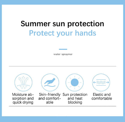 Outdoor Men & Women Cycling Driving Sunscreen Thin Sun Protection Ice Silk Anti-UV Gloves