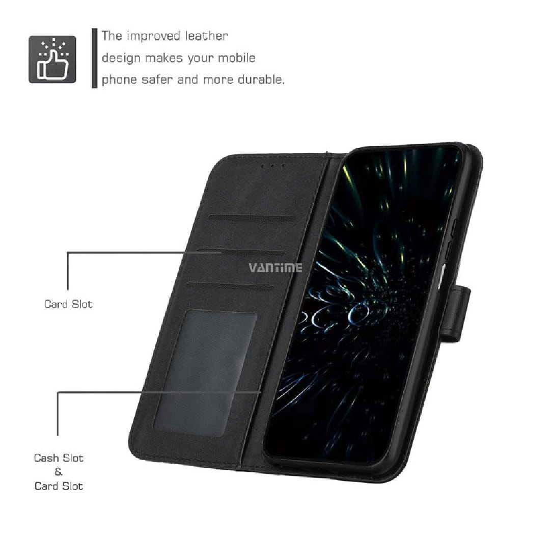 Book Cover for Infinix Note 50 4G / Note 50 Pro 4G Retro PU Wallet Case Flip Clasp Stand Cards Holder Casing